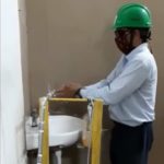 Handsfree Soap and Water dispenser Designed by our Maintenance Manager